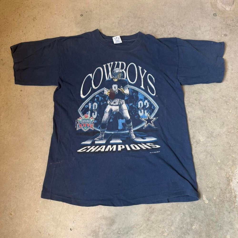 1992 Dallas Cowboys Super Bowl XXVII Champions T-shirt - Salem Sportswear
